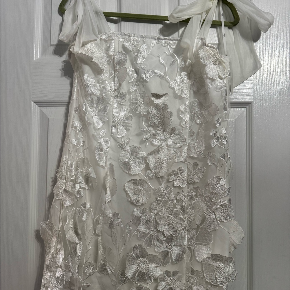 Lulu's White Floral Mini Dress